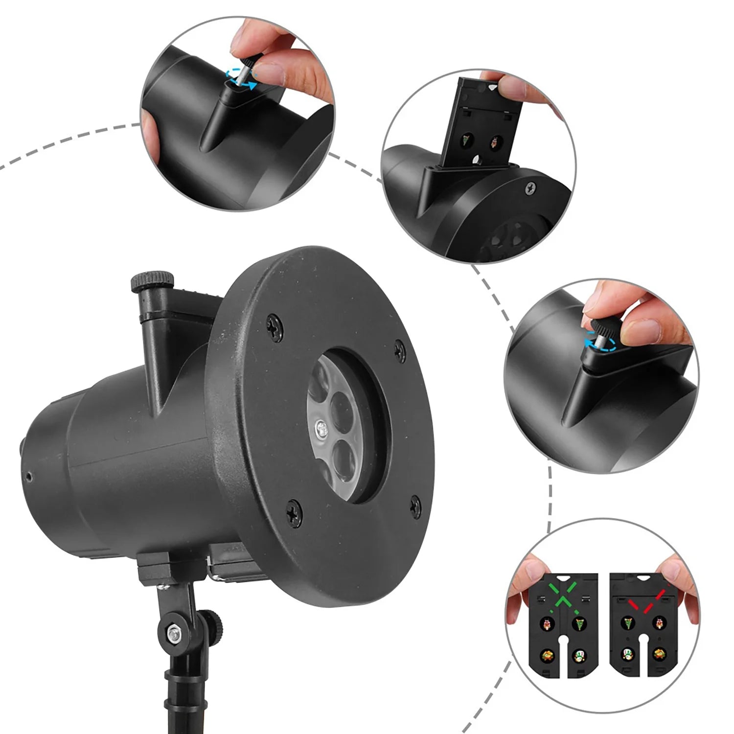 Christmas Laser Light Projector, Led Waterproof Christmas Laser Lights Landscape Spotlight for Room Outdoor Patio Party