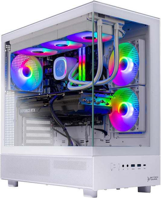 Azure 3 Desktop PC, Ryzen 7 9700X 3.8 Ghz (5.5Ghz), NVIDIA RTX 4060 8GB, 1TB Nvme SSD, 16GB DDR5 RAM 6000, 650W Gold PSU, 360Mm ARGB AIO, Wi-Fi, Win 11