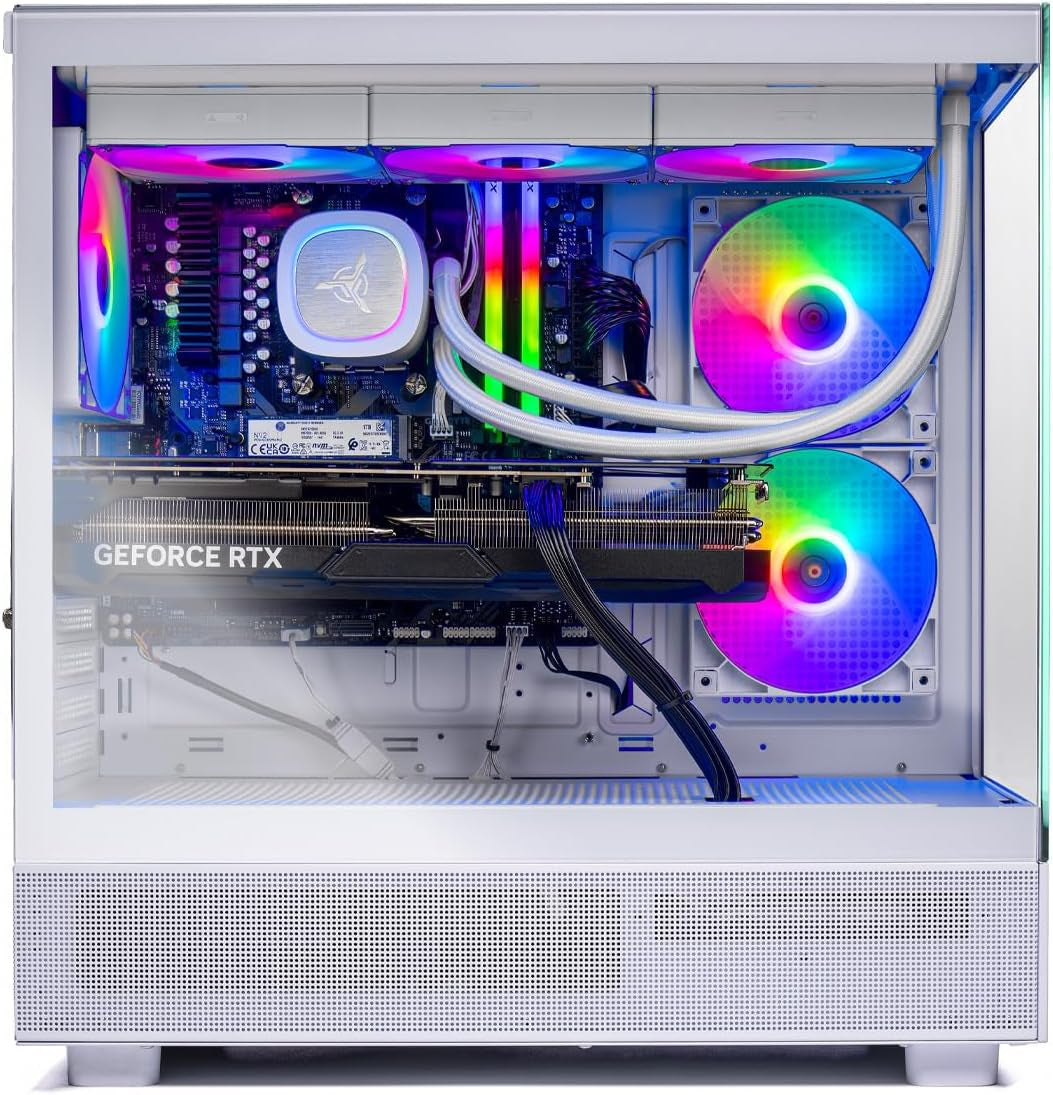 Azure 3 Desktop PC, Ryzen 7 9700X 3.8 Ghz (5.5Ghz), NVIDIA RTX 4060 8GB, 1TB Nvme SSD, 16GB DDR5 RAM 6000, 650W Gold PSU, 360Mm ARGB AIO, Wi-Fi, Win 11