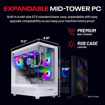 Azure 3 Desktop PC, Ryzen 7 9700X 3.8 Ghz (5.5Ghz), NVIDIA RTX 4060 8GB, 1TB Nvme SSD, 16GB DDR5 RAM 6000, 650W Gold PSU, 360Mm ARGB AIO, Wi-Fi, Win 11