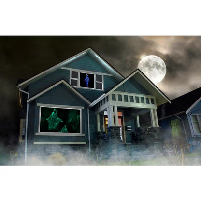 Atmosfx Spooky Halloween Hollusion Digital Decoration USB Kit(Hsc400 Projector plus 5.5 In.X 9 In. Gray Screen plus USB)
